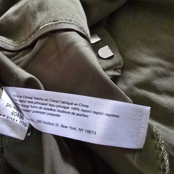 Eloquii Pants Plus Size 16 Army Green/Black Stripe High Rise Wide Leg Trouser - Picture 8 of 8